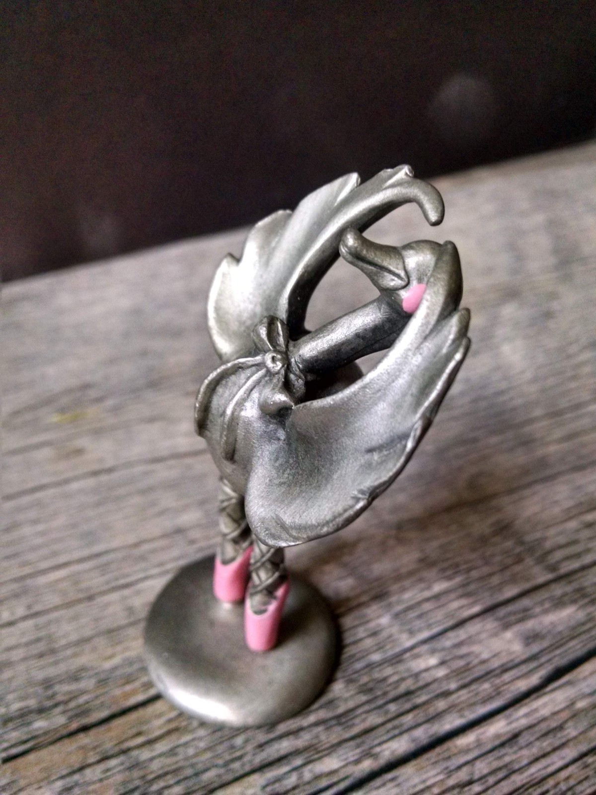 Hudson Pewter Figures Flamingo Ballerina #2682 & Duck with Umbrella #2699