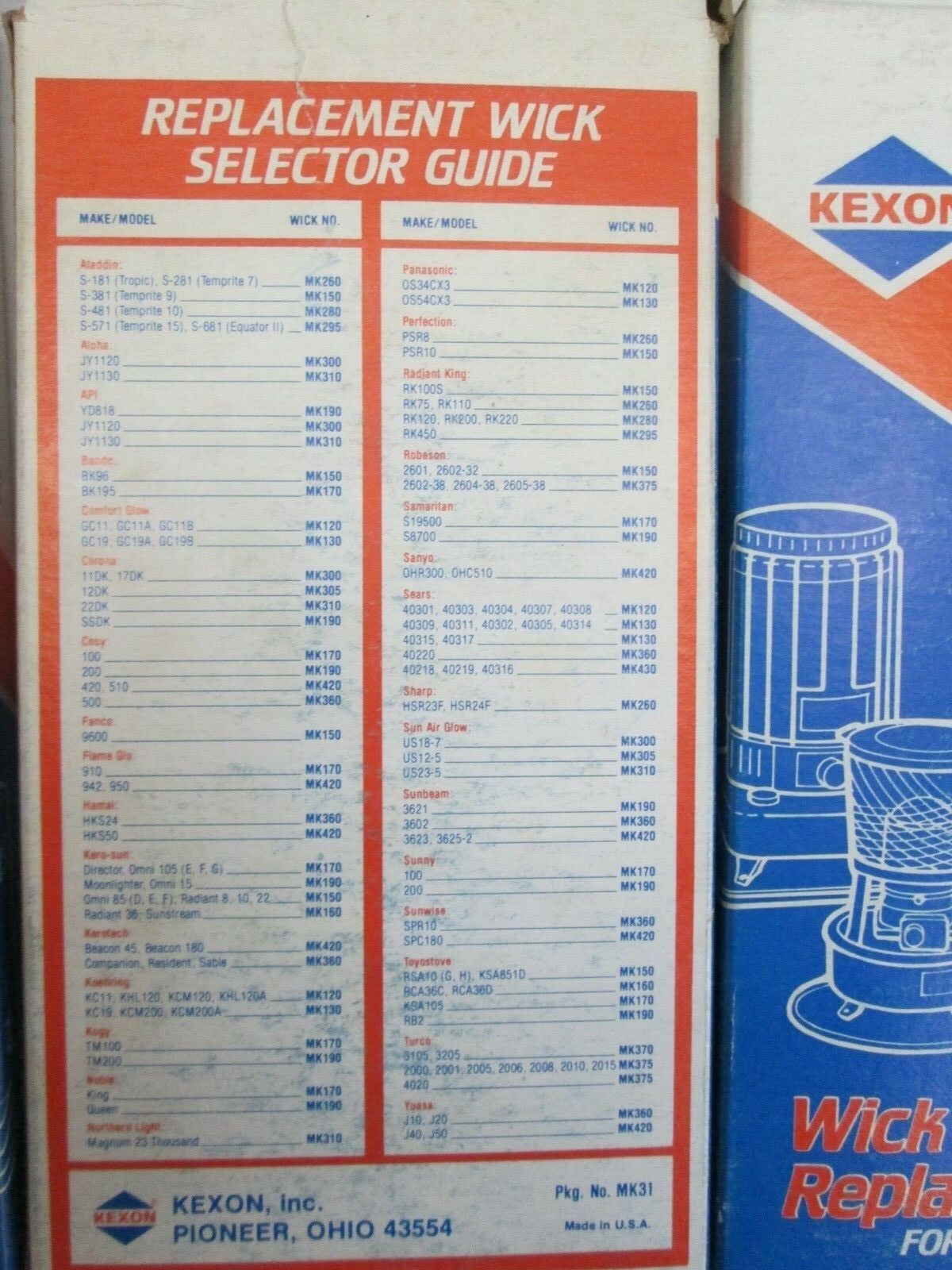 Kexon Wick Replacement For Kerosene Heaters MK120 Lot Of 9