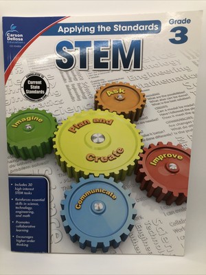 STEM Grade 3 Applying the Standards Workbook Paperback Carson Dellosa