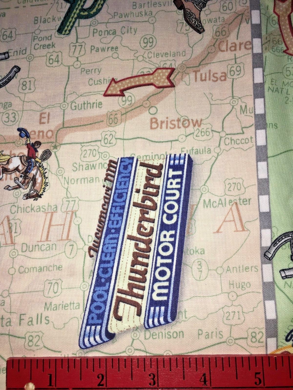 Rare Daisy Kingdom Route 66 Fabric BTY 45