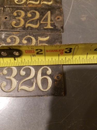 Brass Tags Hotel Number Plate Room Locker Steampunk Estate Illinois lamoine