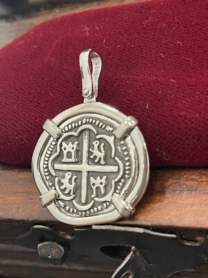 Solid ATOCHA Silver Coin Pendant  Made From Atocha Silver Bars