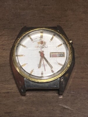 Vintage Orient Automatic Textured  Dial Original  Men s Watch For Parts