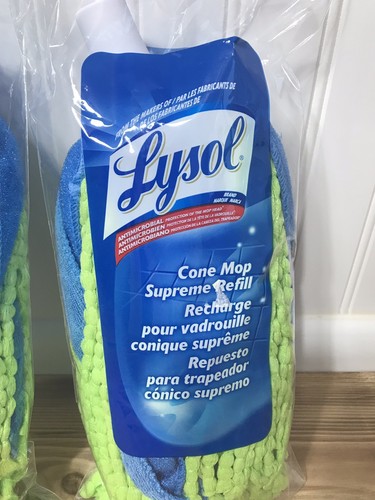 Lysol Cone Mop Supreme Refill, *2 PACK* Green/Blue 59094 New