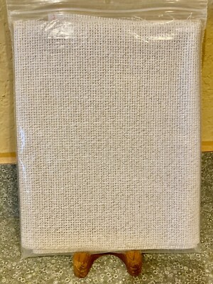 Zweigart 10 Count White/Gold Metallic Tilla Fabric for Counted Cross Stitch