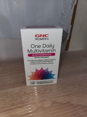 GNC WOMEN'S ONE DAILY MULTIVITAMIN PLUS PROBIOTICS 60 Vegetarian Capsules 