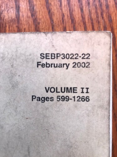 CATERPILLAR Parts Manual 793C Off-Highway Truck SEBP3022 Volume 1 & 2 Rare Set