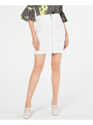 

Женская белая мини-юбка трапециевидного силуэта INC на молнии, размер, Белый