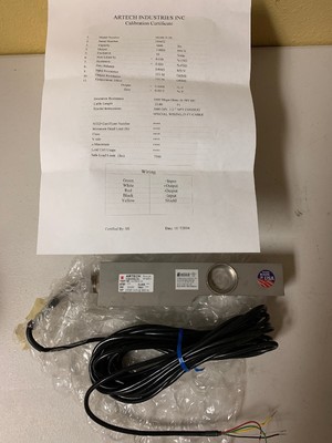Artech SS30610-5K Load Cell Stainless Steel 5000 lb With Calibration Certifcate