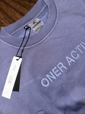 Oner Active CLASSIC LOUNGE OVERSIZED CREW NECK Size XL Slate Blue
