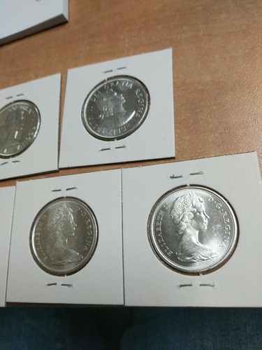 CANADA SILVER 1961-1967 BU 50 CENT COINS  SET OF 7