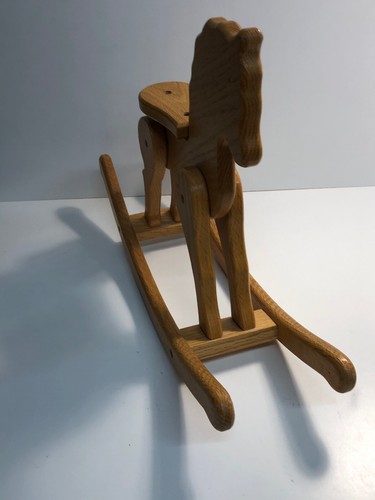 Solid Oak Small Rocking Horse Toy Decour Display