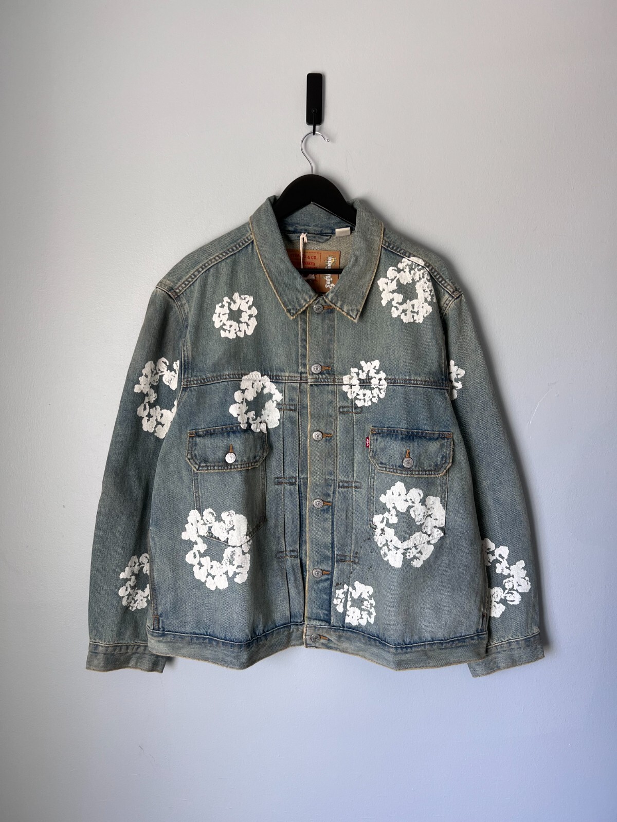 ジャケット・アウター Denim Tears Levi's Type-2 AllOver Wreath Type-2 All Over Wreath Black
