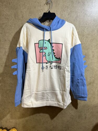 New Adult Unisex Size XL Animated Dinosaur Hoodie Pullover Blue Spikes | eBay New Adult Unisex Size XL Animated Dinosaur Hoodie Pullover Blue Spikes | eBay