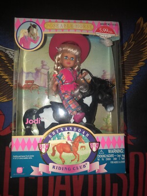 Vintage SRC Shenandoah Riding Club Jodi and Pony Toy 4 1/2'' Poseable Horse Rider