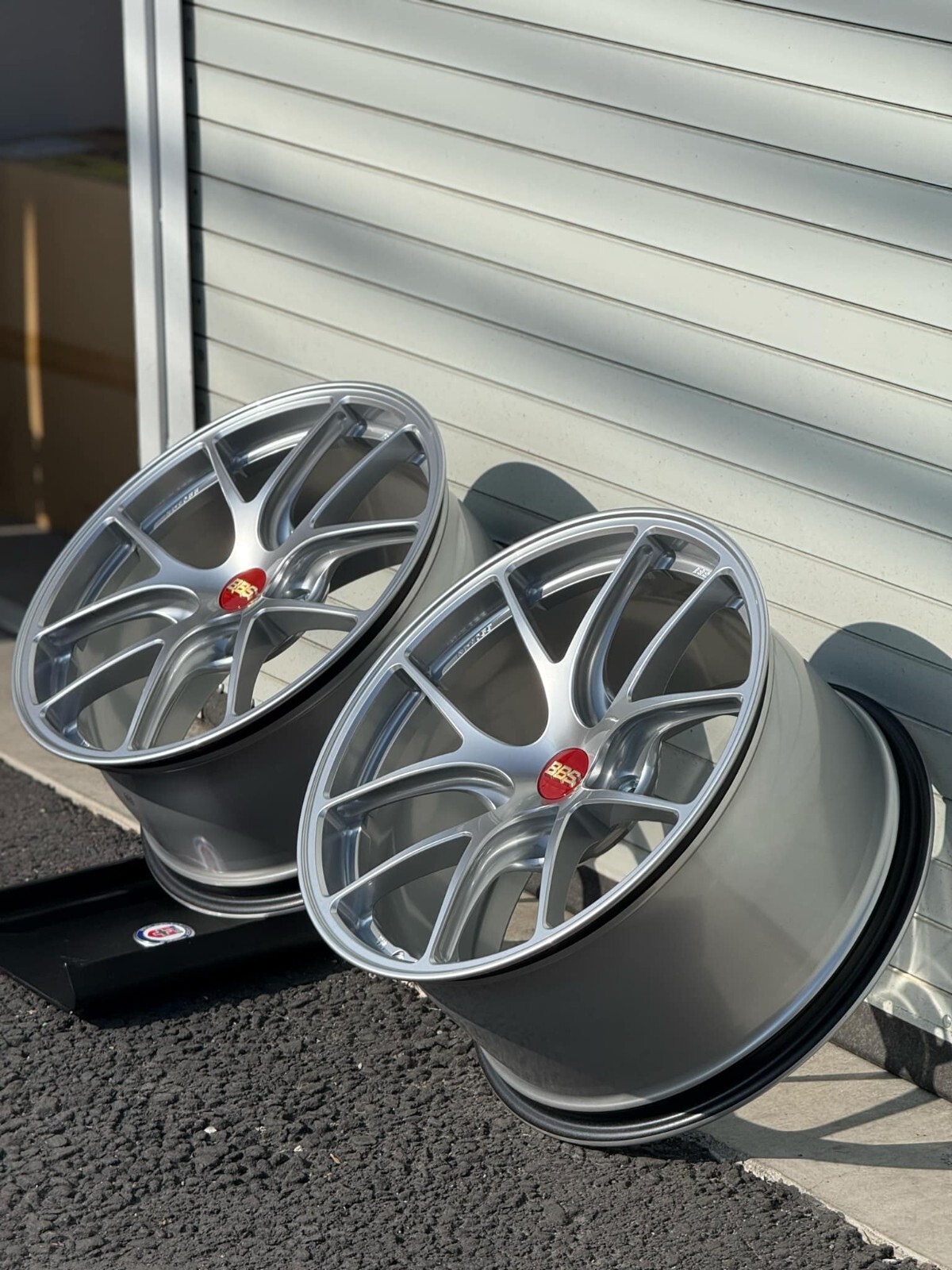 set of 4) BBS RI-A 19x9 / 19x10.5 5x130 Diamond Silver fits