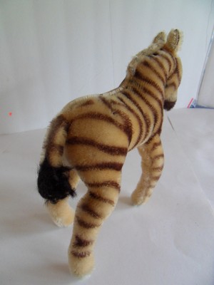 Steiff zebra mohair button made in  Germany 2246