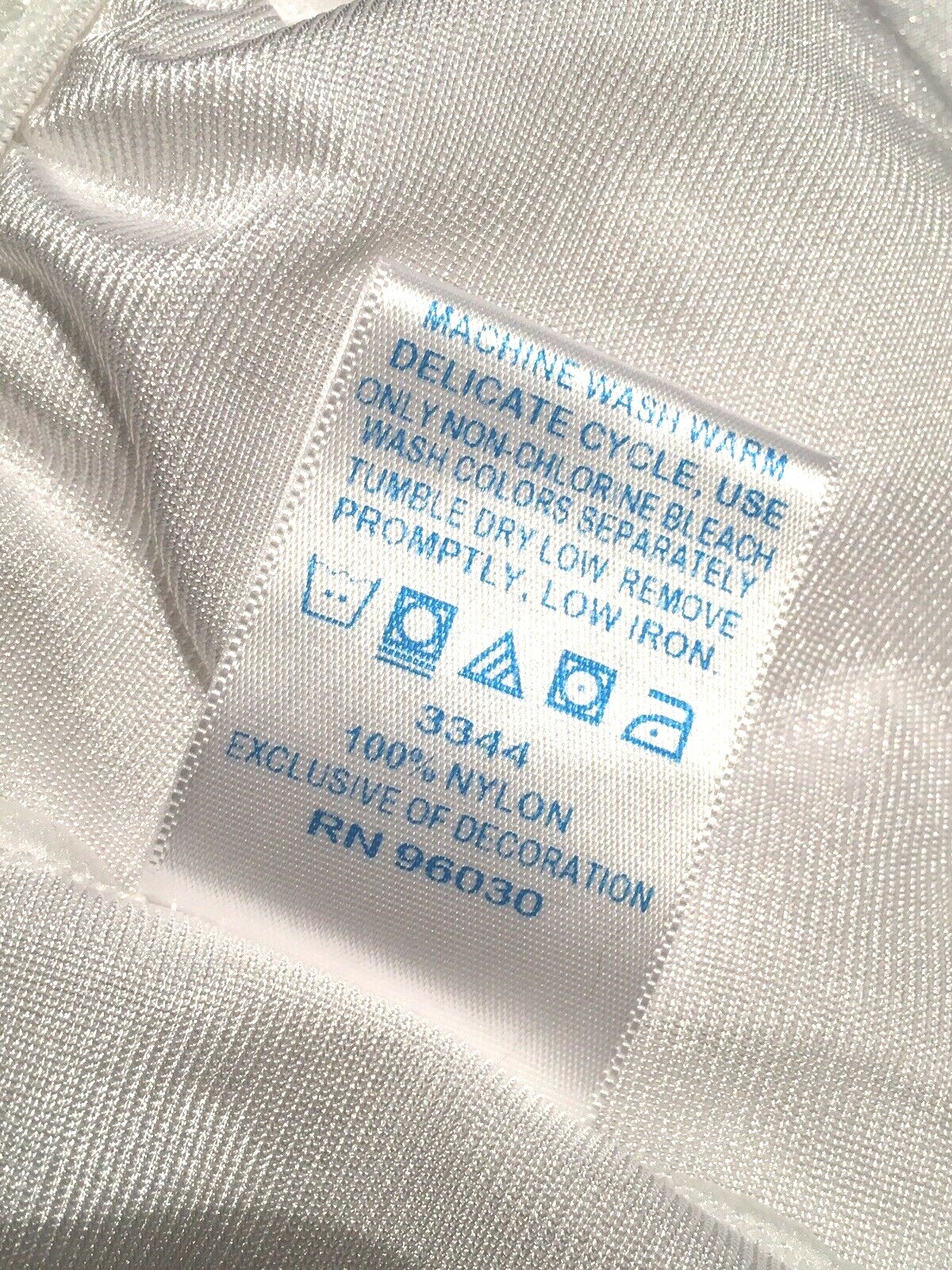 Velrose White Nylon Ankle Length Pant Liner Pant Slip with Snip a Length Size 2X