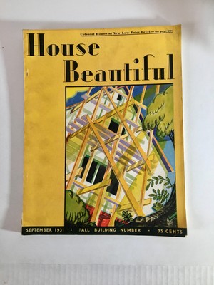 Architecture House Beautiful Interior Design Small Home Building 1931 Magazine!