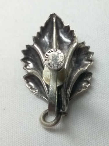 Sterling Silver Peace Lily Flower Screw Back Earrings