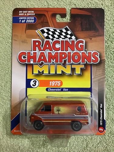 2018 Racing Champions Mint 1975 CHEVY CUSTOM VAN Orange 1/64 Diecast R3VB  New