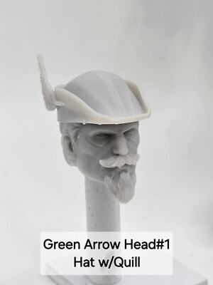 3d Print CLASSIC GREEN ARROW  HEAD#1 1:12 GI Joe Classified/Marvel Legends