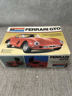 Monogram Ferrari GTO 1/25 Scale  Open Box Unbuilt Model Kit