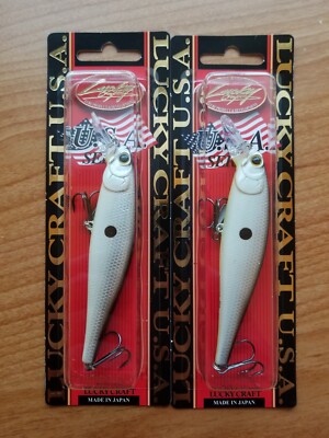 (2) Lucky Craft Pointer 100 SP Jerkbaits, Lot of 2 ANCHOVIE CHART BELLY 