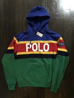 polo hi tech color blocked hoodie