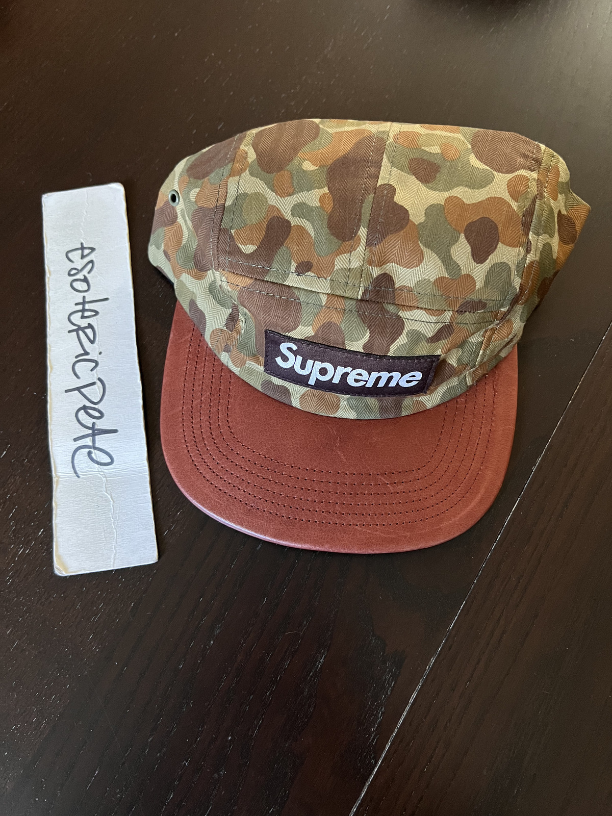 帽子 Supreme Camo Leather Camp Cap 2012ss SUPREME CAMO LEATHER CAMP CAP S/S 2012 tyler ofwgkta 5 panel