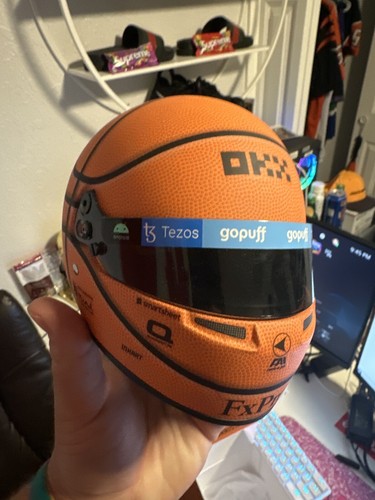 2022 Lando Norris 1:2 Scale Basketball Miami GP Helmet
