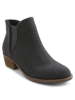 

KENSIE Женские серые кожаные ботильоны Gerona на блочном каблуке с мягкой подкладкой и застежкой-молнией, Серый, KS193001