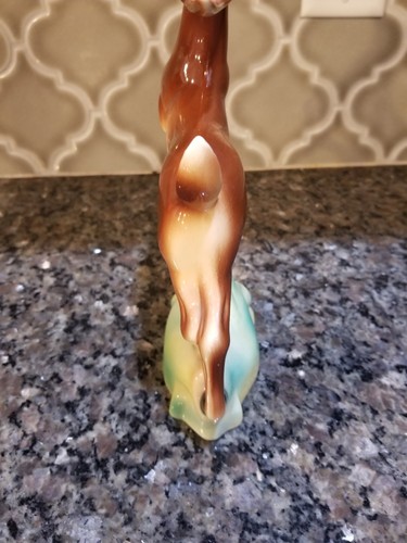 Vintage Stewart McCulloch California Art Pottery Porcelain Leaping Deer Figurine