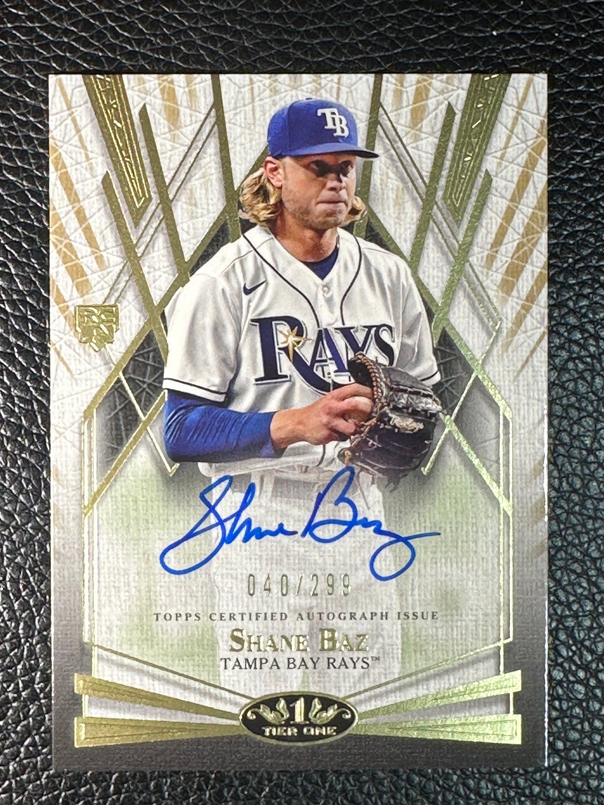 2022 Topps Tier One Break Out Shane Baz 40/299 Auto Autograph RC Rookie