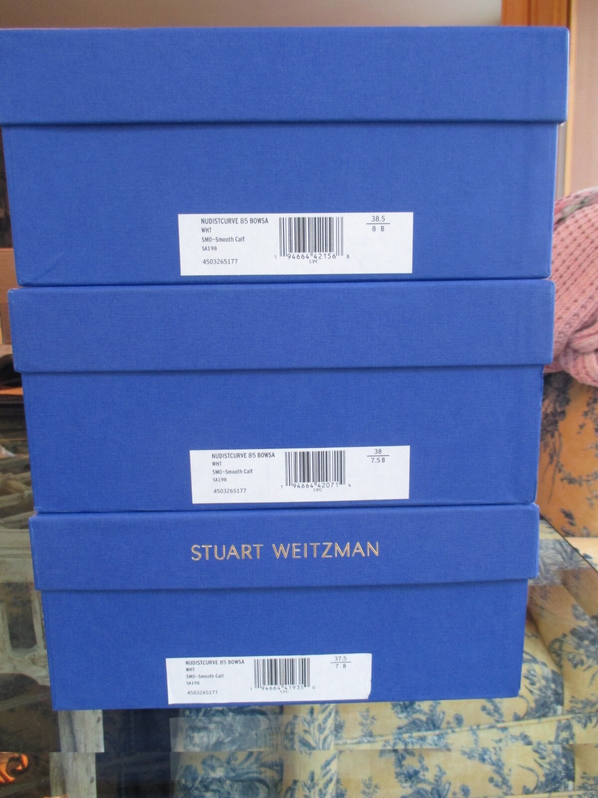 Pre-owned Stuart Weitzman Nudistcurve Bow High-heel Sandals White $475