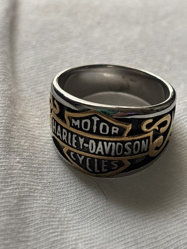 Harley Davidson Motor Cycles Ring Men's Golden Handmade | eBay