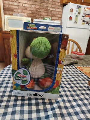 NEW Mega Yarn Yoshi Amiibo Yoshi's Woolly World