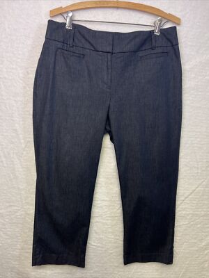 Women's Ann Taylor Loft Dark Navy Cropped Pants Size 8