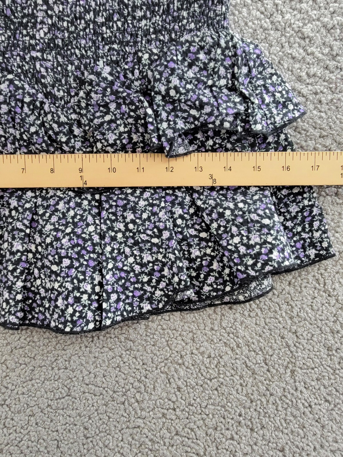KatieJnyc Brooke Floral Print Skirt Girls' S Black Multi Smocked Elastic Waist - Picture 6 of 15