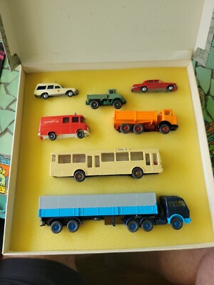 MERCEDES-BENZ VINTAGE WIKING WERBE SET 1:87 WITH 7 MODELS MINT BOXED 1976 NOS
