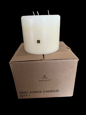 Partylite 3 Wick CUCUMBER MINT  6'' x 5''  Unburned Candle