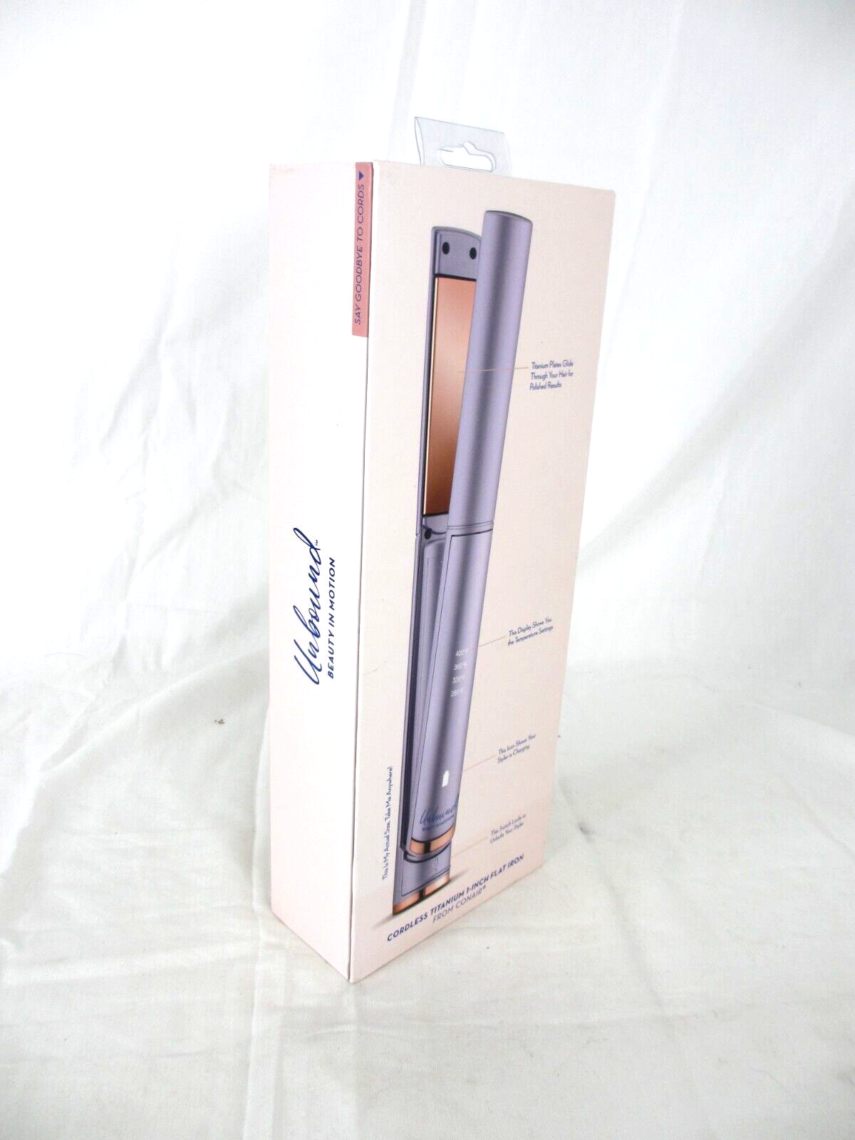 From Conair Unbound Beauty In Motion Cordless Titanium Flat Iron