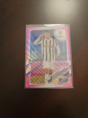 2020-21 Topps Chrome UCL Champions League Cristiano Ronaldo Pink Wave Refractor