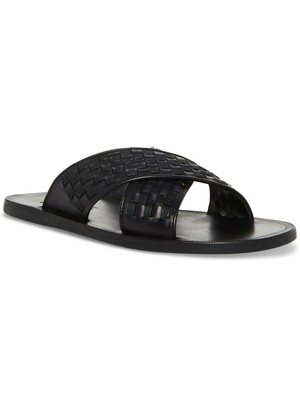 STEVE MADDEN Мужские черные босоножки с перекрещивающимися ремешками Lorenze Open, 12 м