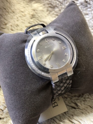 Pre-owned Bulova Women's Authentic  Rubaiyat Diamond Accented Watch 35mm - 96r218 ⌚️?