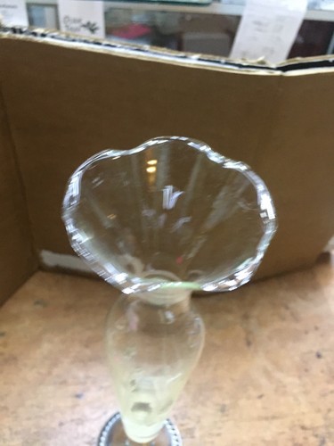 Sterling Silver Cut Glass Bud Vase