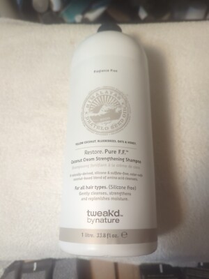 SEALED Tweak'd By Nature Restore PURE FF Coconut Cream Strengthening Shampoo 33z