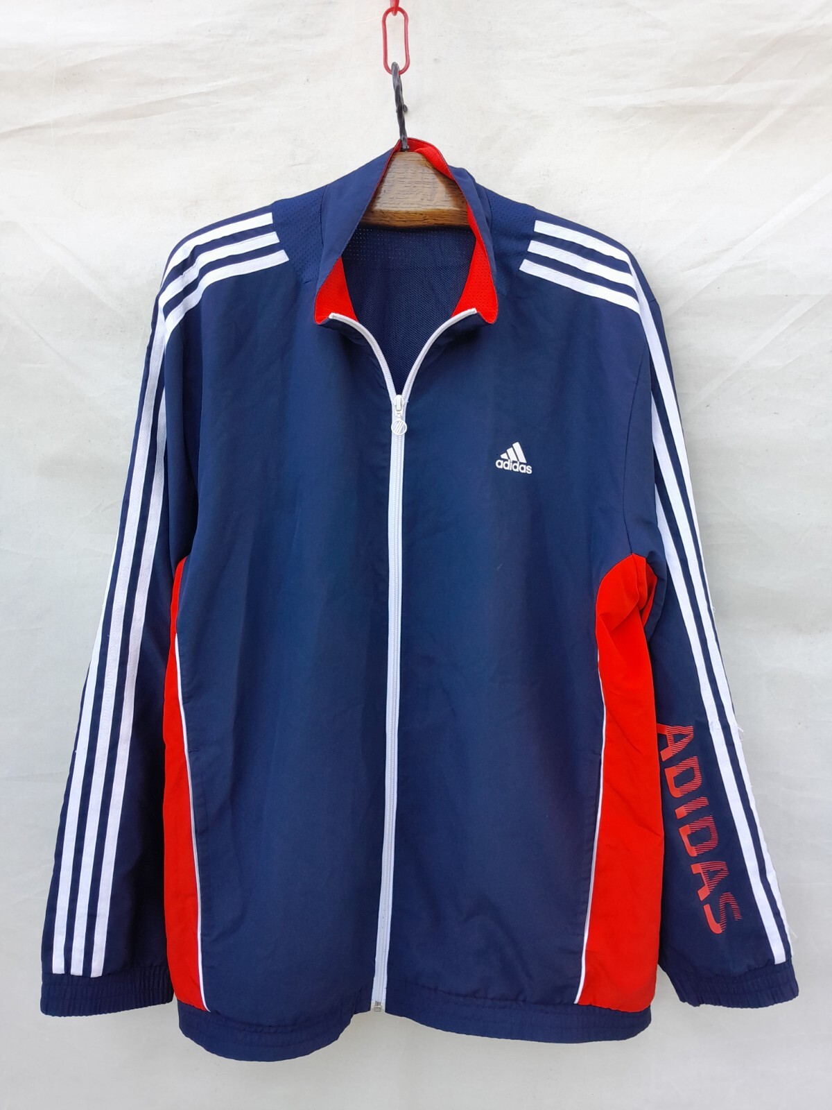 adidas Track Jacket Men's Large Blue Orange White
