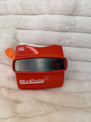 Vintage Viewmaster 3D Viewer Red 1980s 1990s Retro Mattel Stereoscopic Disc Rare