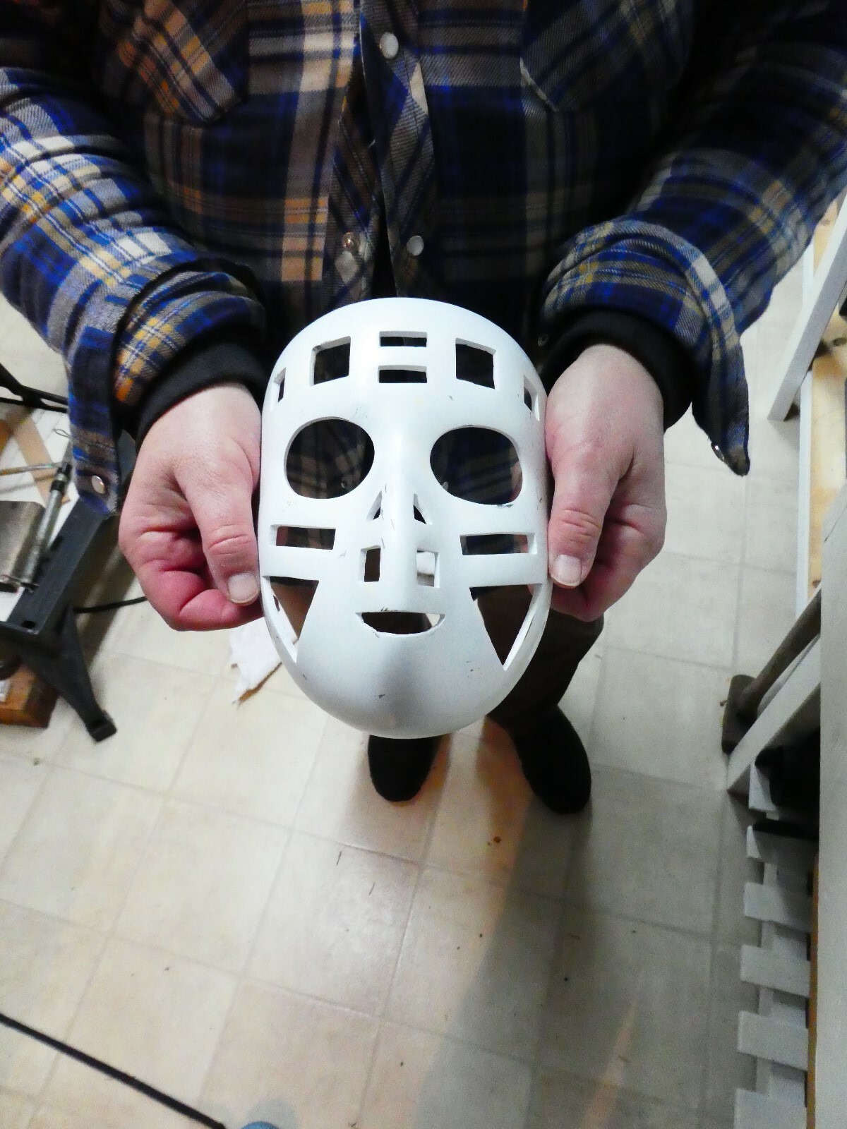 Vintage Glenn Hall Goalie Mask, St. Louis Blues